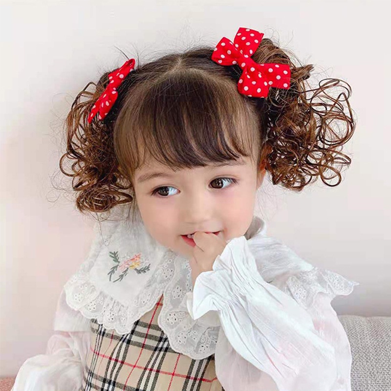 Set 2 Kẹp Tóc Giả Xinh Xắn Dành Cho Bé Gái