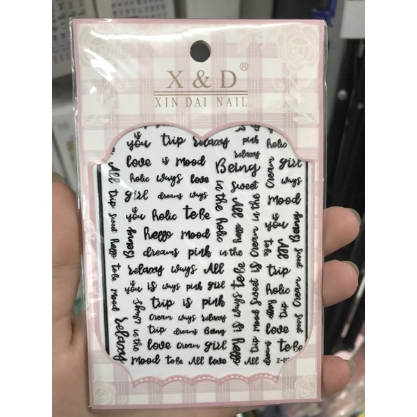 stiker chữ đẹp nét