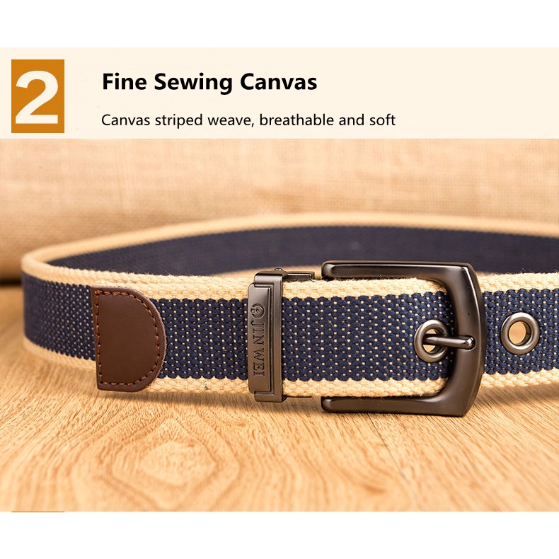 Thắt Lưng Vải Canvas Bản Rộng 3.8CM Plus Size 100-150CM Phong Cách Quân Đội Cho Nam