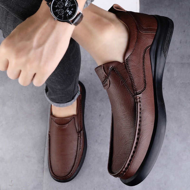 Giày Lười Chất Liệu Da Thời Trang Cho Nam