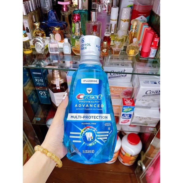 [Chai 1 Lít] Nước Xúc Miệng CREST 𝟯𝗗 𝗪𝗛𝗜𝗧𝗘 𝗦𝗜𝗘̂𝗨 𝗦𝗔̣𝗖𝗛 𝗦𝗜𝗘̂𝗨 𝗧𝗥𝗔̆́𝗡𝗚 𝗖𝗨̉𝗔 𝗠𝗬̃