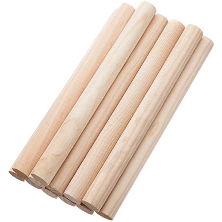 Thanh Gỗ Tròn phi 2cm dài 20cm làm đồ thủ công