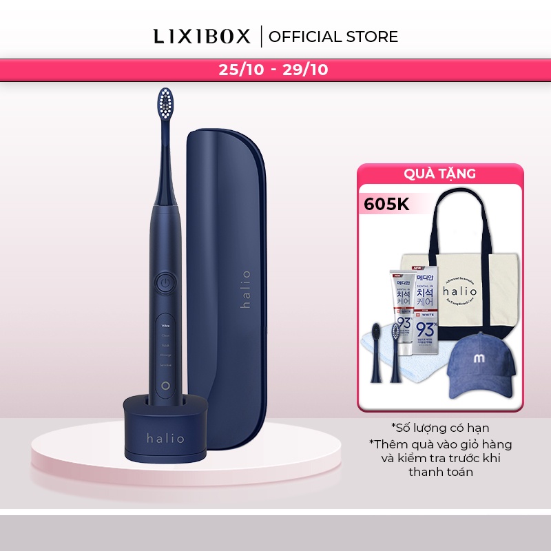 Bàn Chải Điện Làm Trắng Răng Halio Sonic Toothbrush PRO Limited Edition - Midnight Blue