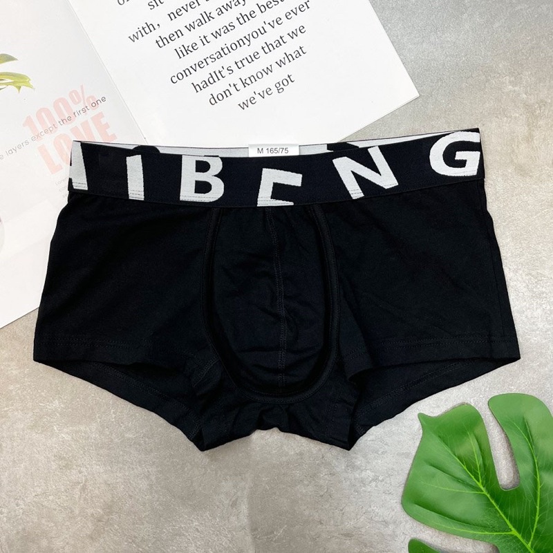 Quần lót nam chữ cái, quần lót dạng đùi thun cotton