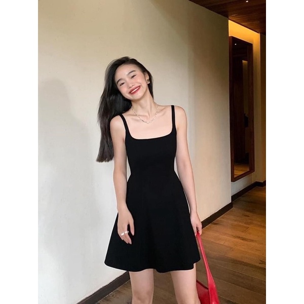 Váy zip 2 dây thân xoè