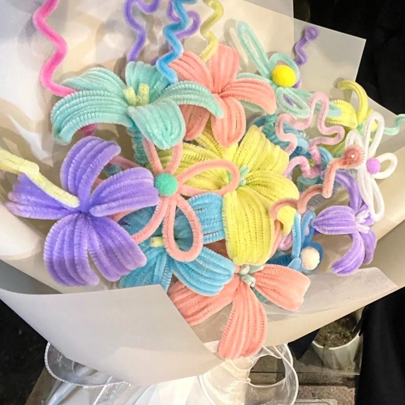 Bịch Dây Xoắn Kẽm Nhung DIY Tự Làm Hoa Handmade Quà Tặng Bạn Gái, Bạn Bè