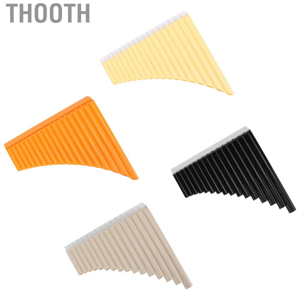 Thooth Pan Flute 16 Pipes Wind Instrument with Cardboard Carrying Bag for Beginners Teaching Staff Adults