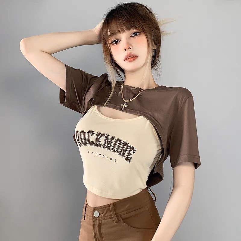 SÉT ÁO CROPTOP XINH HAI MÓN CỰC ĐẸP alohashop91