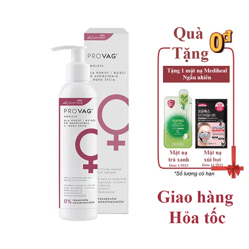 [Quà - Date 2/2025] Dung dịch vệ sinh phụ nữ hàng ngày Provag Emulsion 150ml