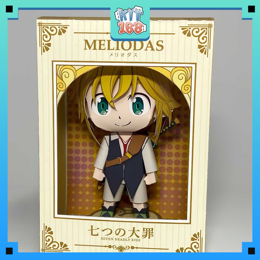 Mô hình giấy Anime Game Chibi Meliodas - Nanatsu no Taizai  + kit hộp trang trí