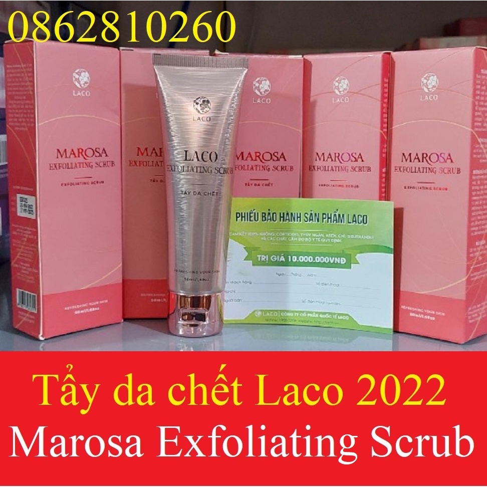 Tẩy Da Chết Marosa Scrub Laco, Làm Sạch Da,Bã Nhờn,Biểu Bì, Tẩy Tế Bào Chết, phục hồi làn da sáng trắng tự nhiên
