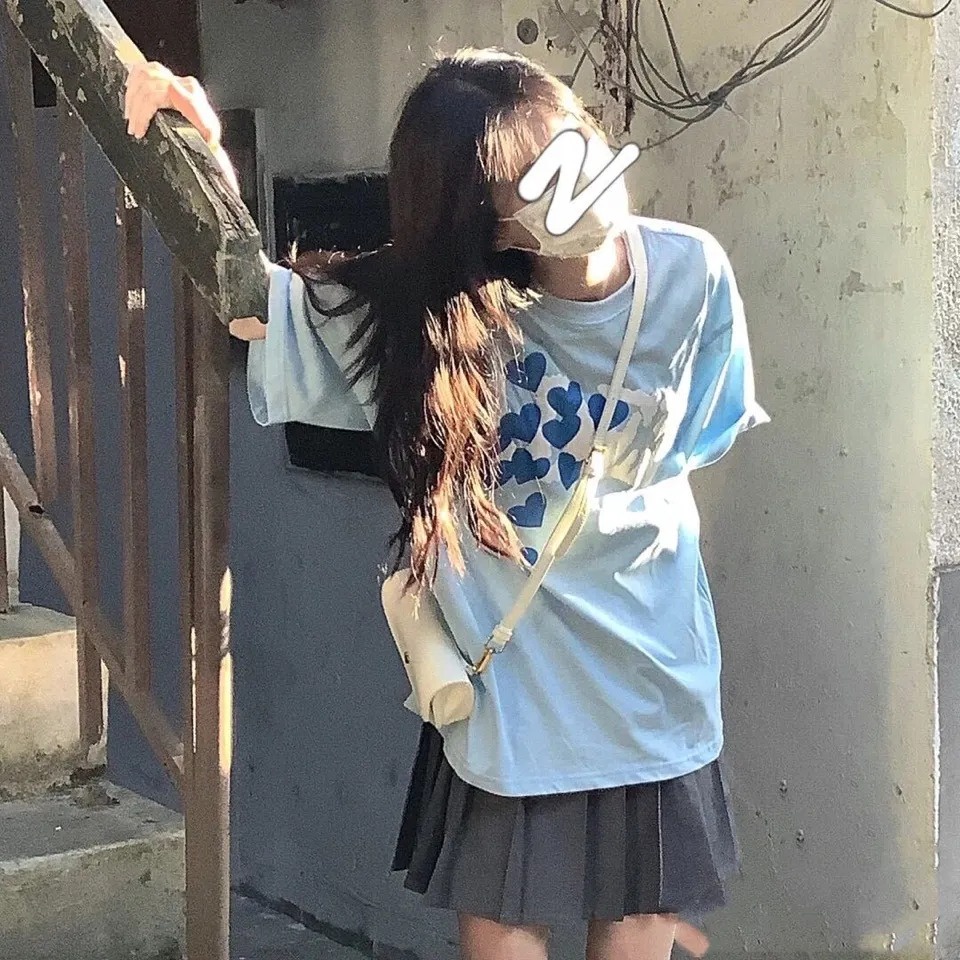 NRVP Áo Thun Unisex Mùa Hè Dáng Suông Tay Cộc Phong Cách Hàn Quốc Cho Nam Nữ