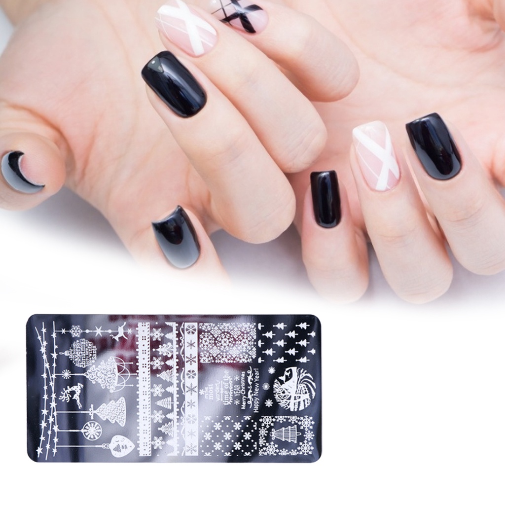 Khuôn Trang Trí Móng Tay Bằng Thép Không Gỉ DIY Dành Cho Nữ