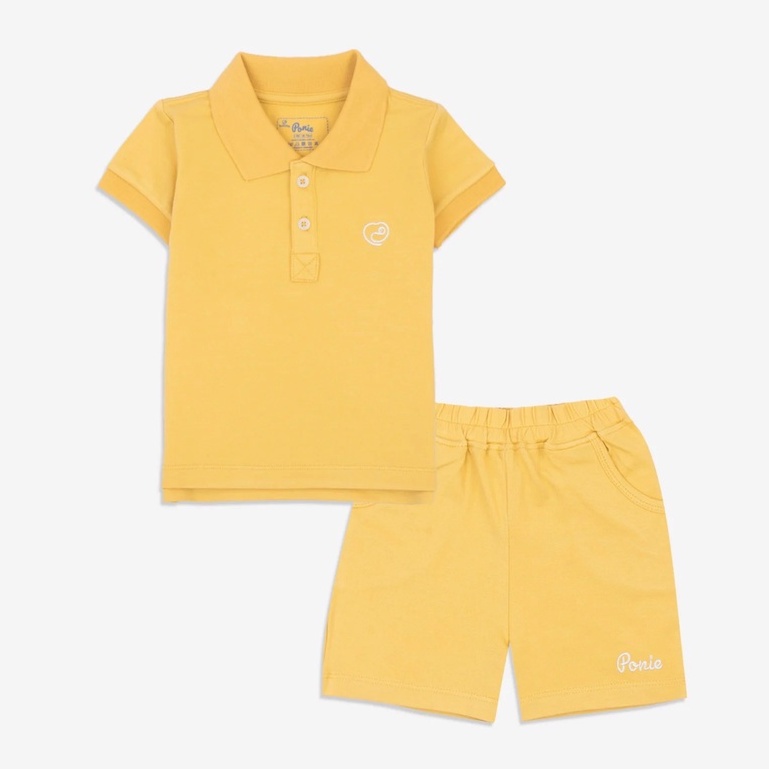 Bộ cộc tay polo màu trơn BUBABY