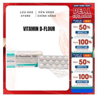 Vitamin D-Fluoretten 90 viên bổ sung d3 mẫu mới