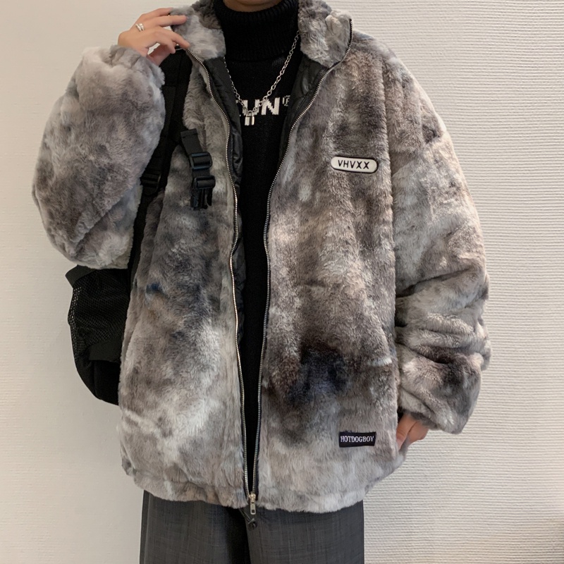 Áo khoác nam quảng châu cổ bẻ dài tay lông cừu cao cấp