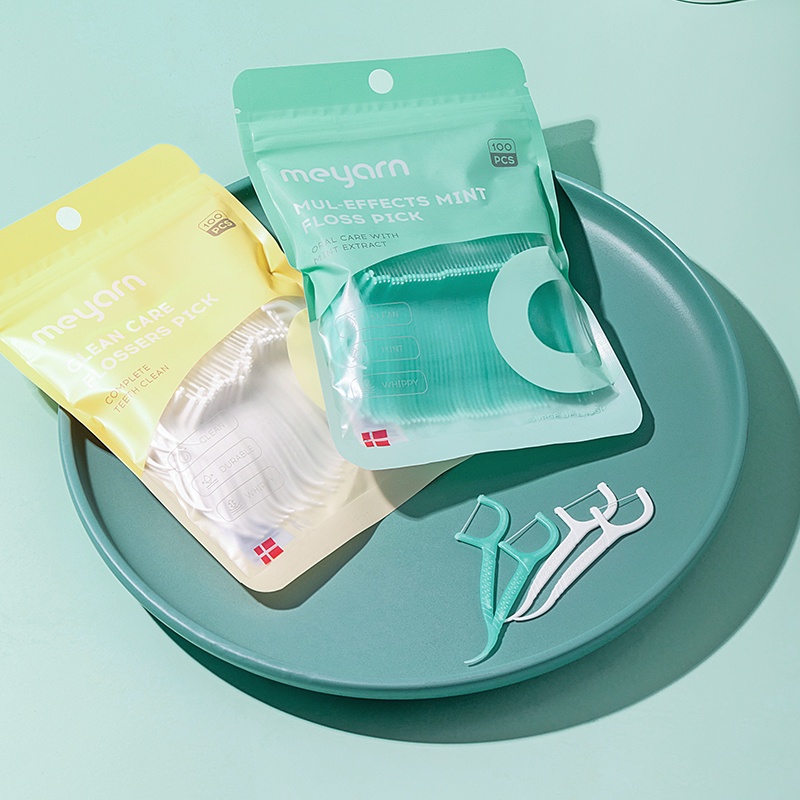 MEYARN 200 miếng Thanh xỉa răng Siêu mịn Gói gia đình dùng một lần di động bền bỉ