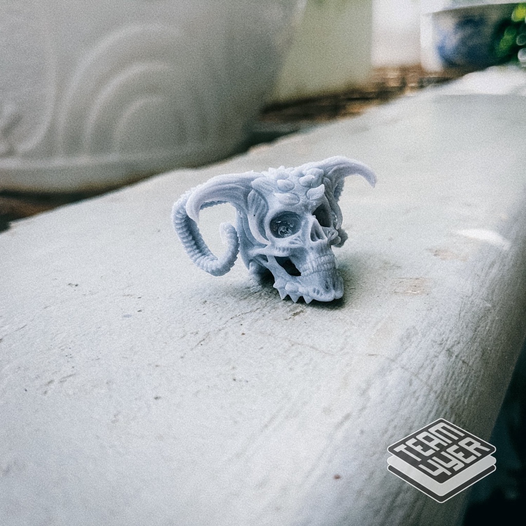 Mô Hình Đầu Lâu Quỷ Trang Trí Bể Cá, Chuồng Bò Sát, Tiểu Cảnh ... Bằng Chất Liệu Nhựa Resin Cao 4 cm