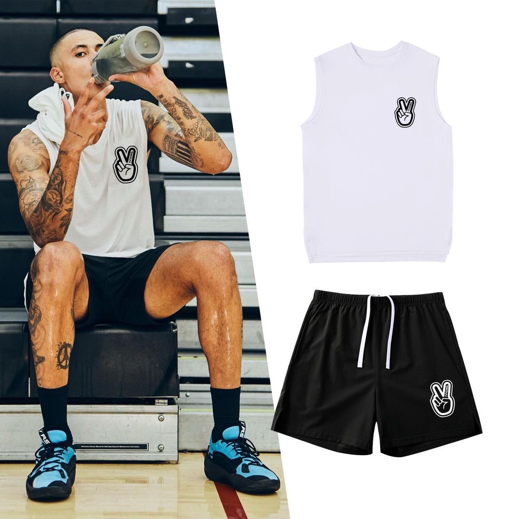 Áo Thun Thể Thao Ngắn Tay Dáng Rộng Mau Khô Thời Trang Cho Nam