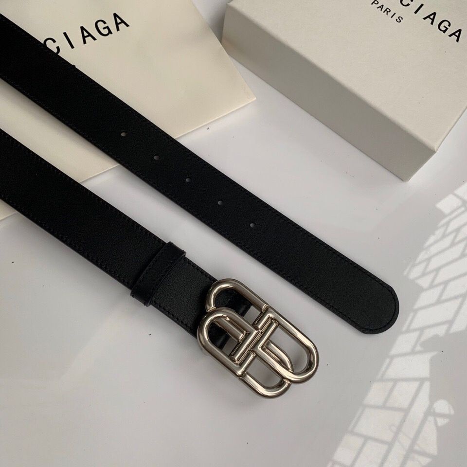UTKS Balenciaga new hot sale BB home first layer cowhide women's belt men's double B all-match leather belt aristocratic family 4.0 cm3.02022