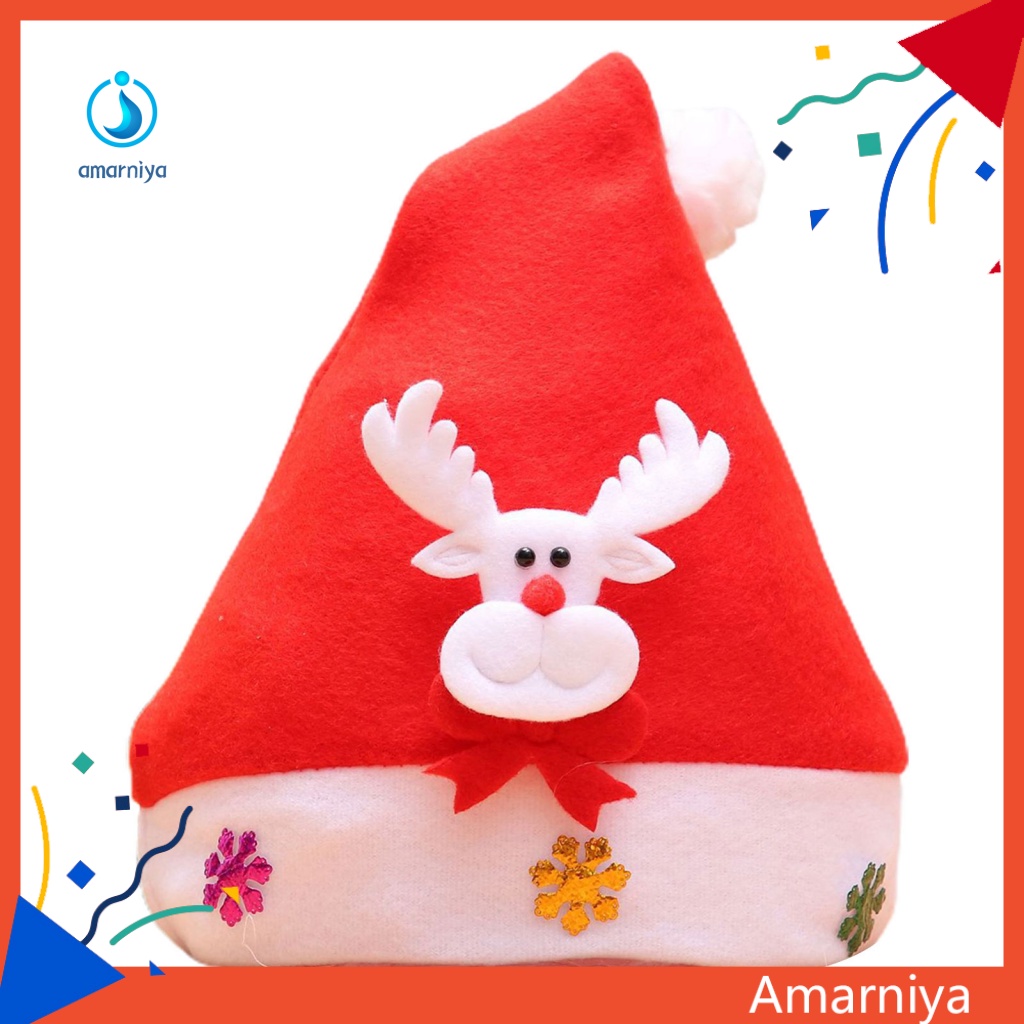 Amar Mũ Giáng Sinh Mềm Mại Màu Đỏ ElK