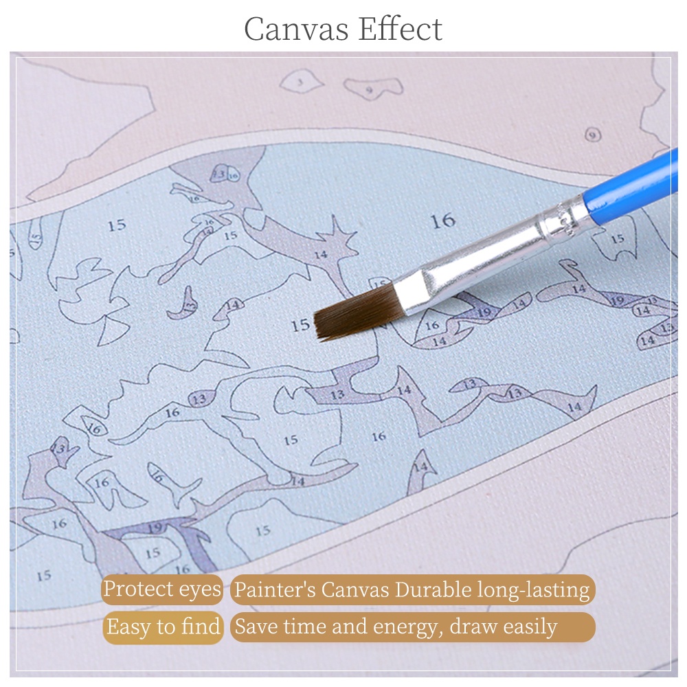 Bộ tranh sơn dầu DROFE hình phong cảnh DIY dành cho người lớn và trẻ em 40x50cm / 20x30cm