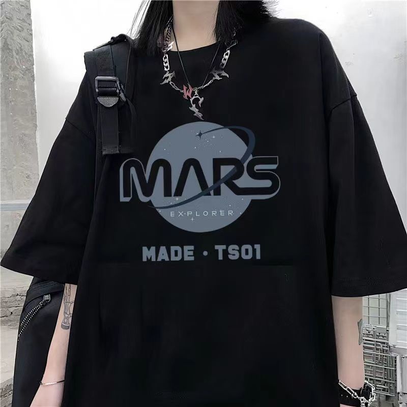 NRVP Áo Thun Unisex Mùa Hè Dáng Suông Tay Cộc Phong Cách Hàn Quốc Cho Nam Nữ