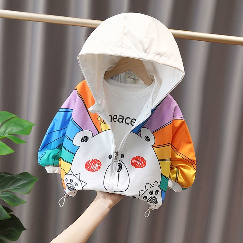 Áo Khoác Có Mũ Trùm Thời Trang Mùa Thu Dành Cho Bé Gái