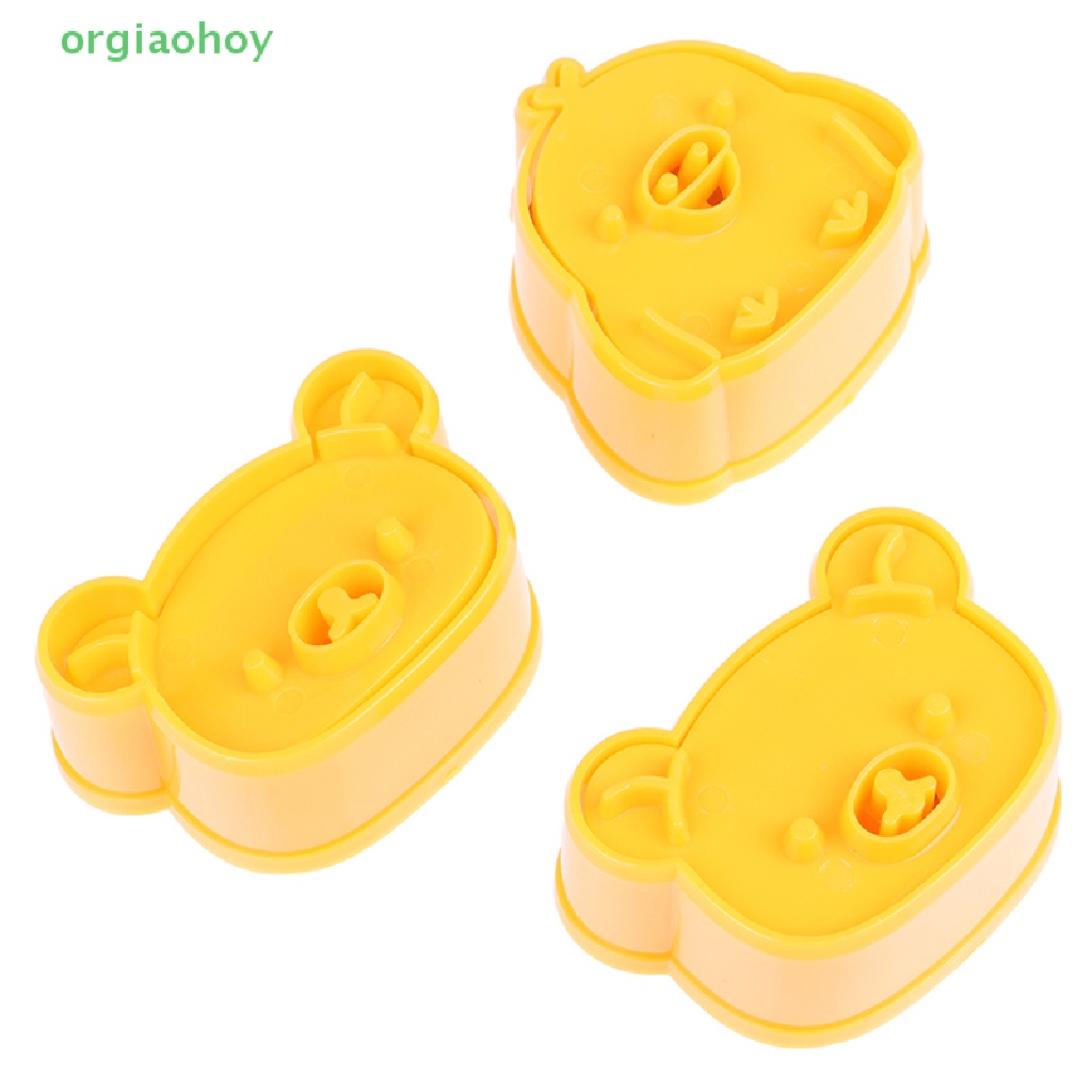 Set 3 Khuôn Dập Nổi Hình Gấu Dễ Thương Dùng Làm Bánh Sandwich