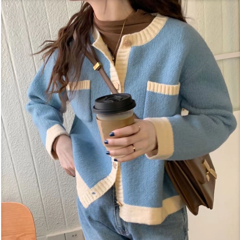 Áo Khoác cardigan Dệt Kim Dáng Rộng Mềm Mại Phong Cách Hàn Quốc Thời Trang Mùa Thu Cho Nữ