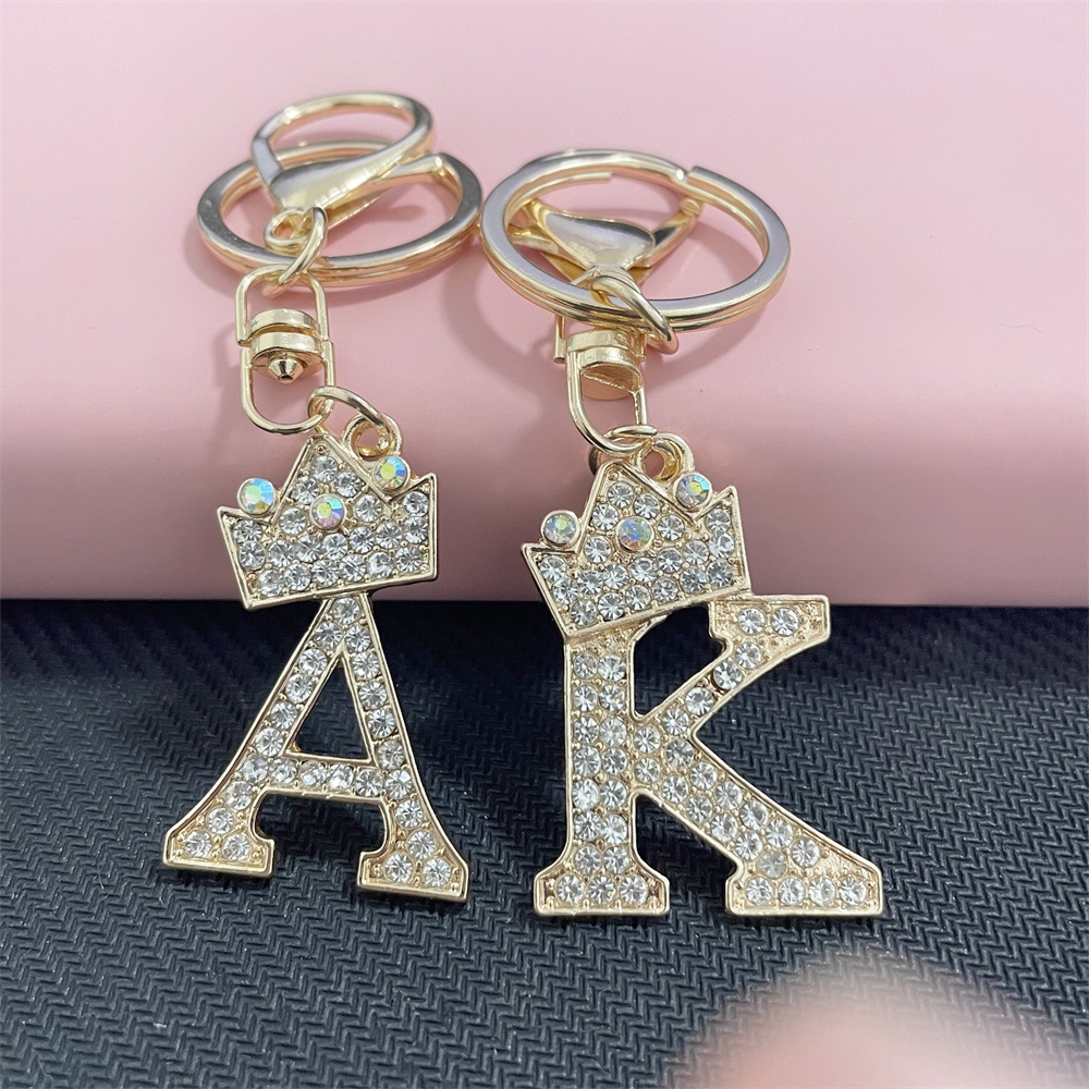 Móc Khóa Hình 26 Chữ Cái Đính Đá Thời Trang Charms
