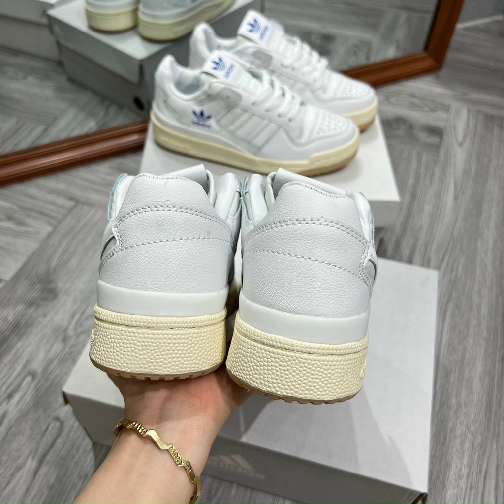 GIÀY ADI.DAS FORUM 84 LOW WHITE B.LUE TRẮNG XANH DA NHĂN SC