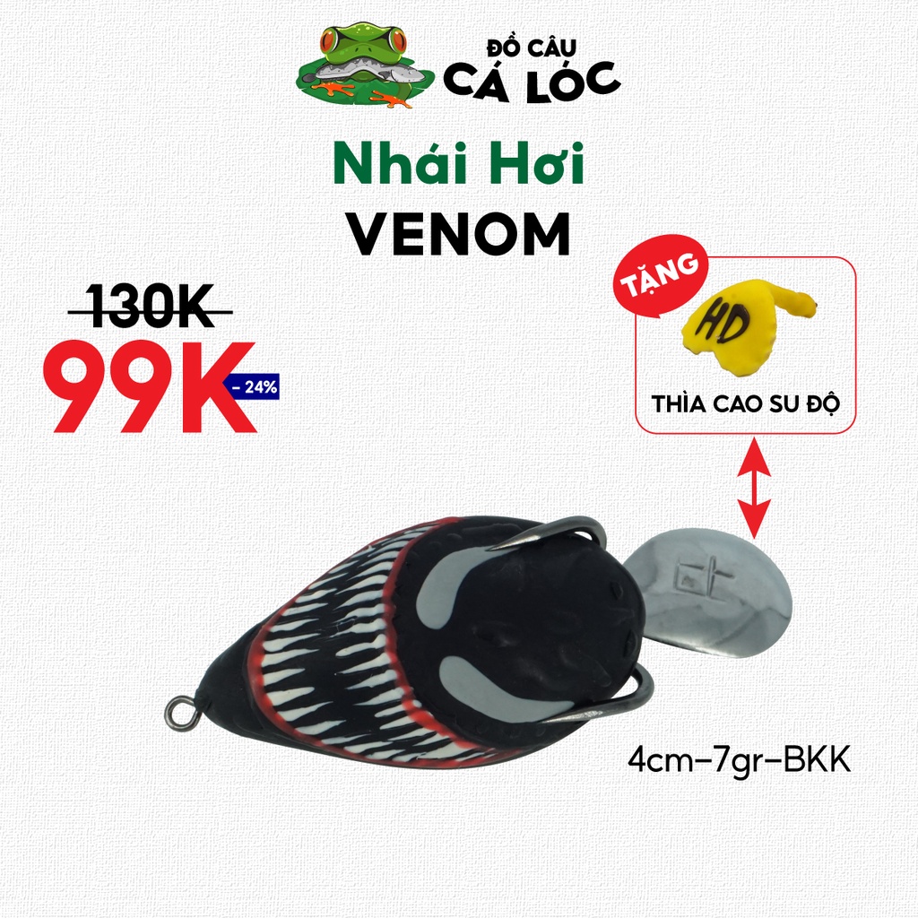 NHÁI HƠI VENOM THÁI LAN - MỒI CÂU CÂU LURE CÁ LÓC - 4CM/8GR