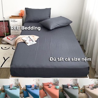 Bộ ga giường và vỏ gối REE Bedding CTC33 Chất Cotton TC đủ kích thước trải nệm 1m2, 1m4, 1m6, 1m8