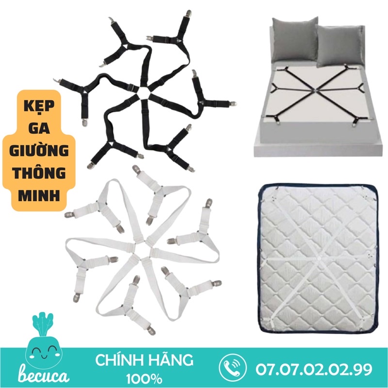 Kẹp ga giường drap 6 chiều chắc chắn chống xê dịch cố định và giữ phẳng
