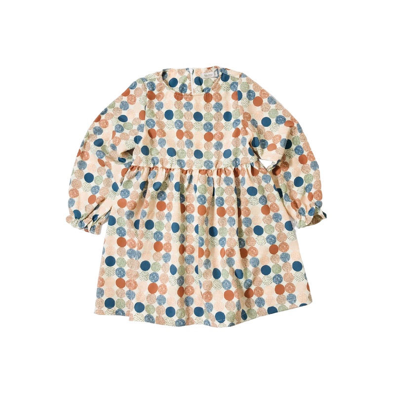 Váy tay dài bé gái TOTO HERO xuất Hàn. Dáng baby doll, bay bổng điệu đà . Size 110-140