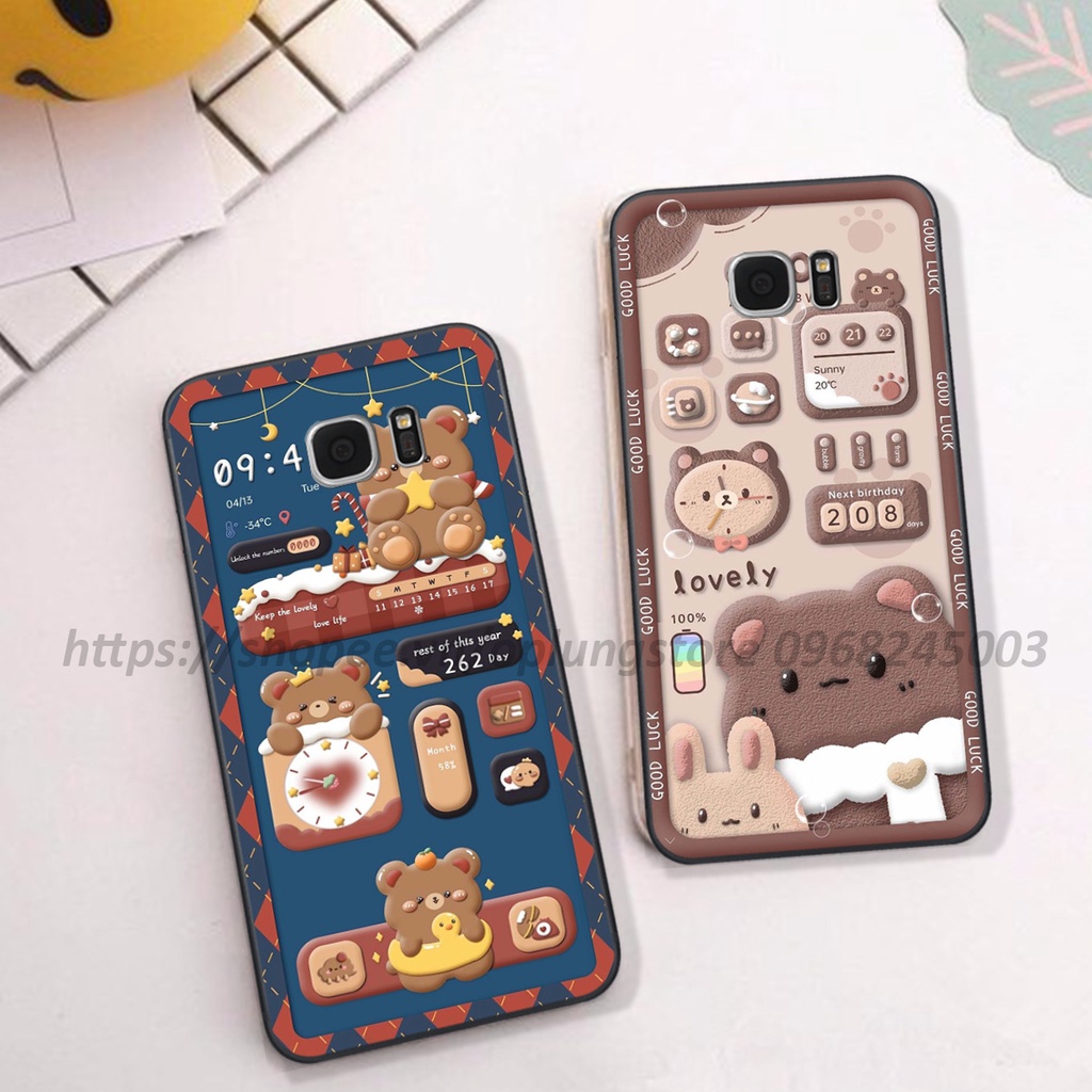 Ốp Samsung S6 / S6 EDGE-Plus / S7 / S7 EDGE bộ hình bear lovely,merry christmas,space,mill tea cute