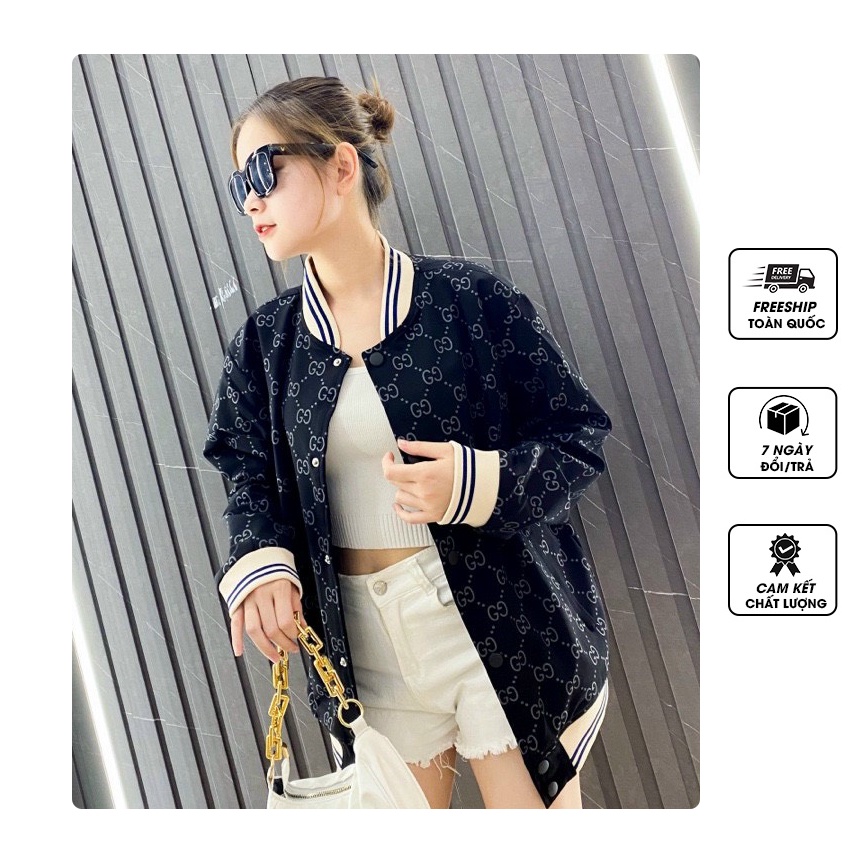 Áo bomber gucci nam nữ, áo khoác nam nữ chất nỉ dày dặn lót bông siêu ấm