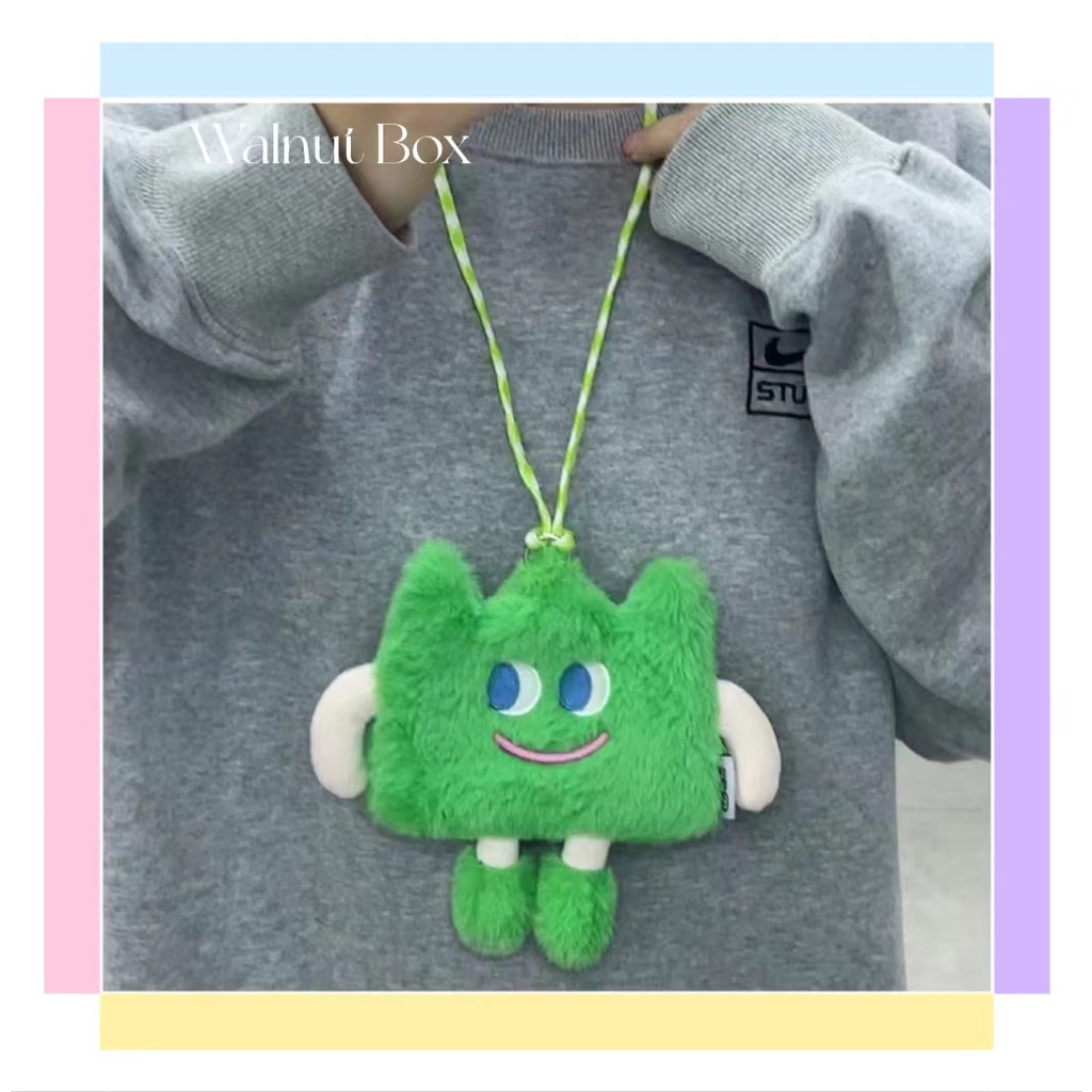 Túi Đeo Chéo Đựng Tiền Xu Bằng Vải Bông Dễ Thương Vui Nhộn Phong Cách Nhật Bản