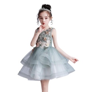 Đầm công chúa cho bé gái dễ thương, váy đầm dự tiệc cho bé màu xanh lục