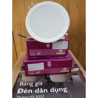 Đèn âm trần Philips đổi 3 màu 9w PHI 105 (trắng, vàng và trung tính)
