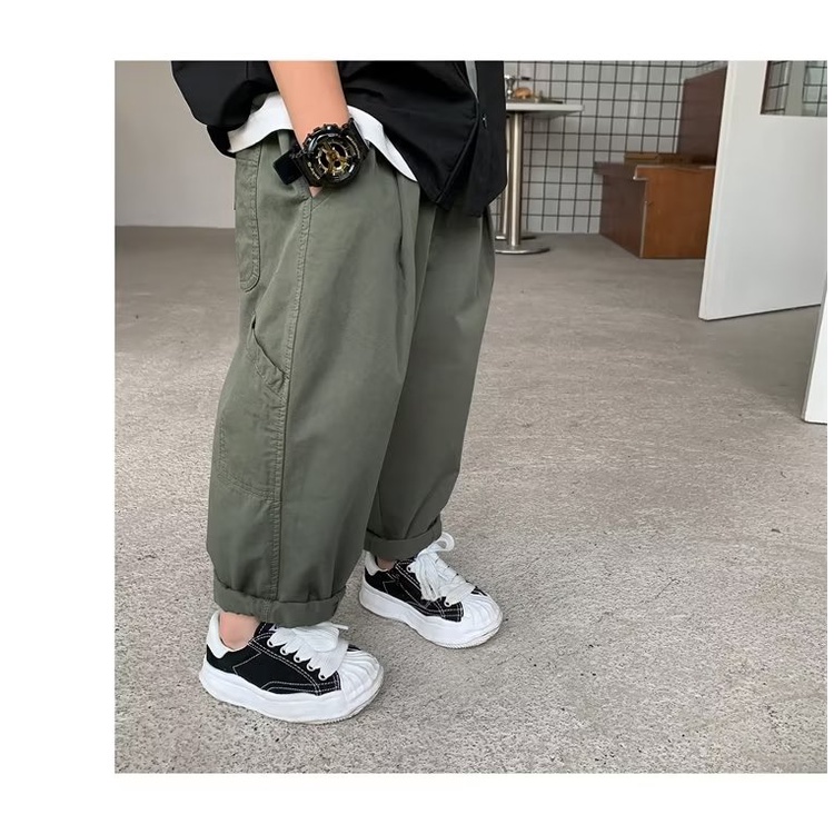 Quần Dài Dáng Rộng Màu Sắc Đơn Giản Thời Trang Mùa Thu Cho Bé Trai