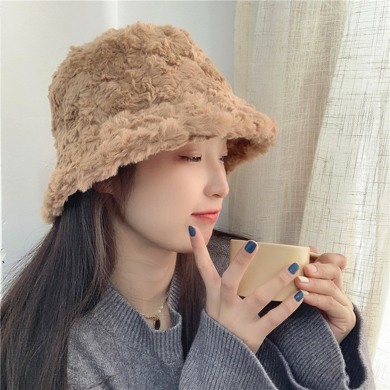 Nón Tai Bèo Phủ Lông Thời Trang Giữ Ấm Mùa Đông Cho Nữ