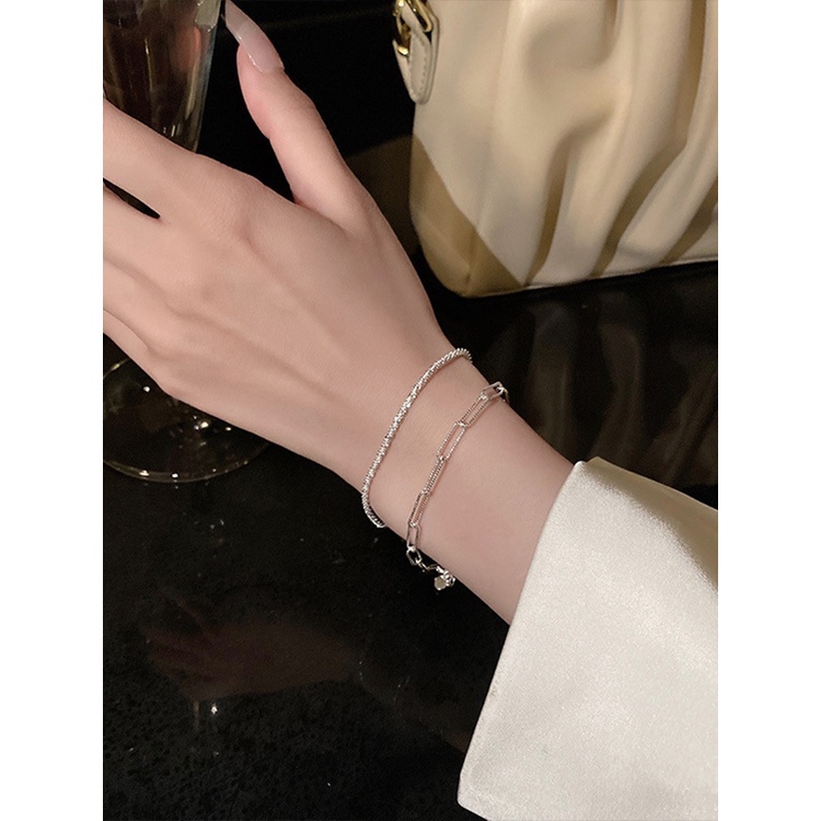 Vòng Tay Bạc Trơn Thiết Kế Đơn Giản Thời Trang Cho Nữ