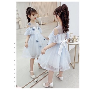 Đầm công chúa cho bé gái, váy đầm dự tiệc cho bé hiện đại, hoạ tiết bướm