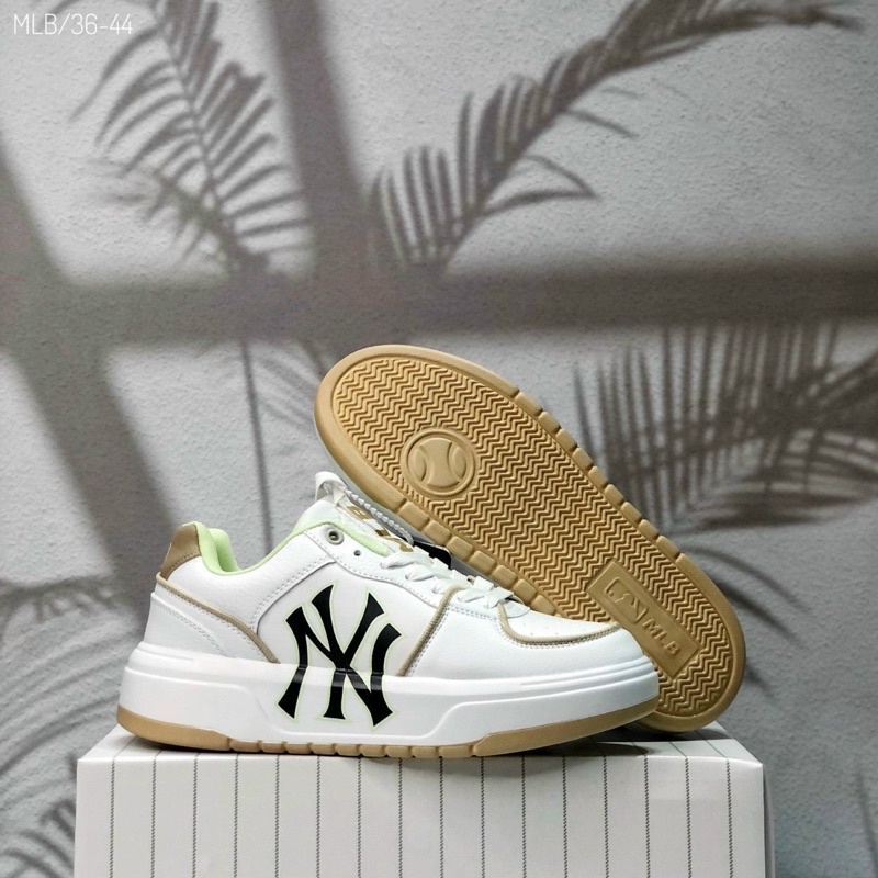 Giày MLB Chunky, Giày Chunky Liner Yankees New York White Green (MLB trắng/xanh)