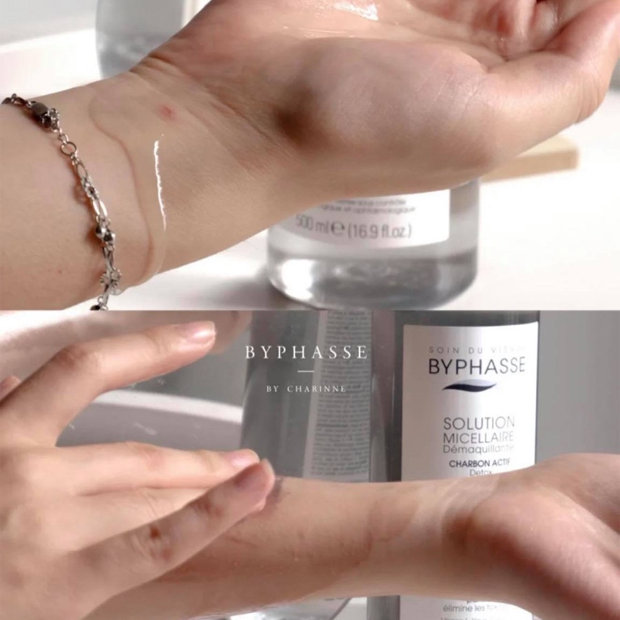 Nước Tẩy Trang Than Hoạt Tính Byphasse Solution Micellaire Charbon Actif Detox Pure Skin 500ml (THAN)