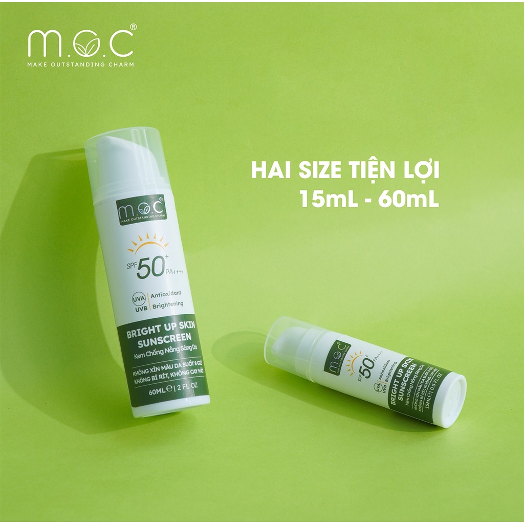 Kem Chống Nắng Treatment nâng tone, sáng da, kháng nước, kiềm dầu với SPF50+ PA++++ ngăn chặn UV, bụi mịn, kim loại nặng