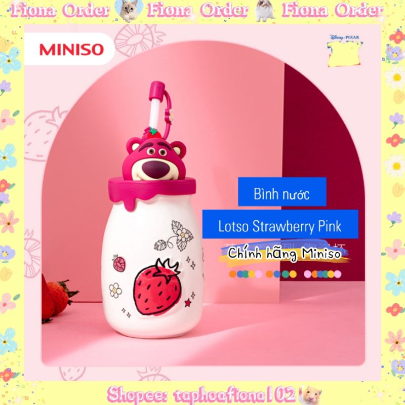 🐻[ORD] BÌNH NƯỚC GIỮ NHIỆT LOTSO STRAWBERRY MINISO