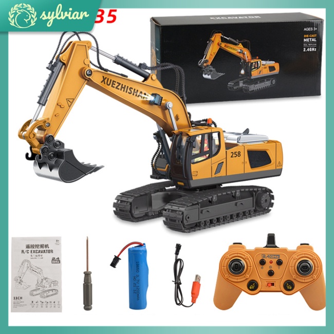Xe Cần Cẩu Đồ Chơi Điều Khiển Từ Xa 11 Kênh Có Đèn Và Nhạc Cho Bé